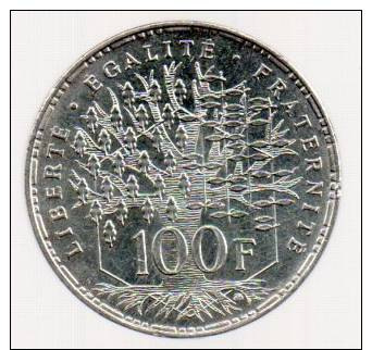 SUPERBE---PIECE 100 FRANCS ARGENT 1982 "Pantheon"---ETAT : SUP//SPL - Autres & Non Classés