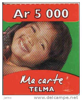 Madagascar, Telma Recharge Coupon, 1/2 Card - Madagaskar