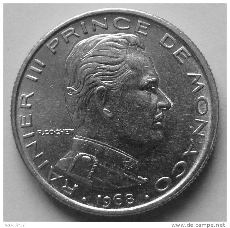 1/2 Franc 1968 Rainier III - 1960-2001 Nouveaux Francs