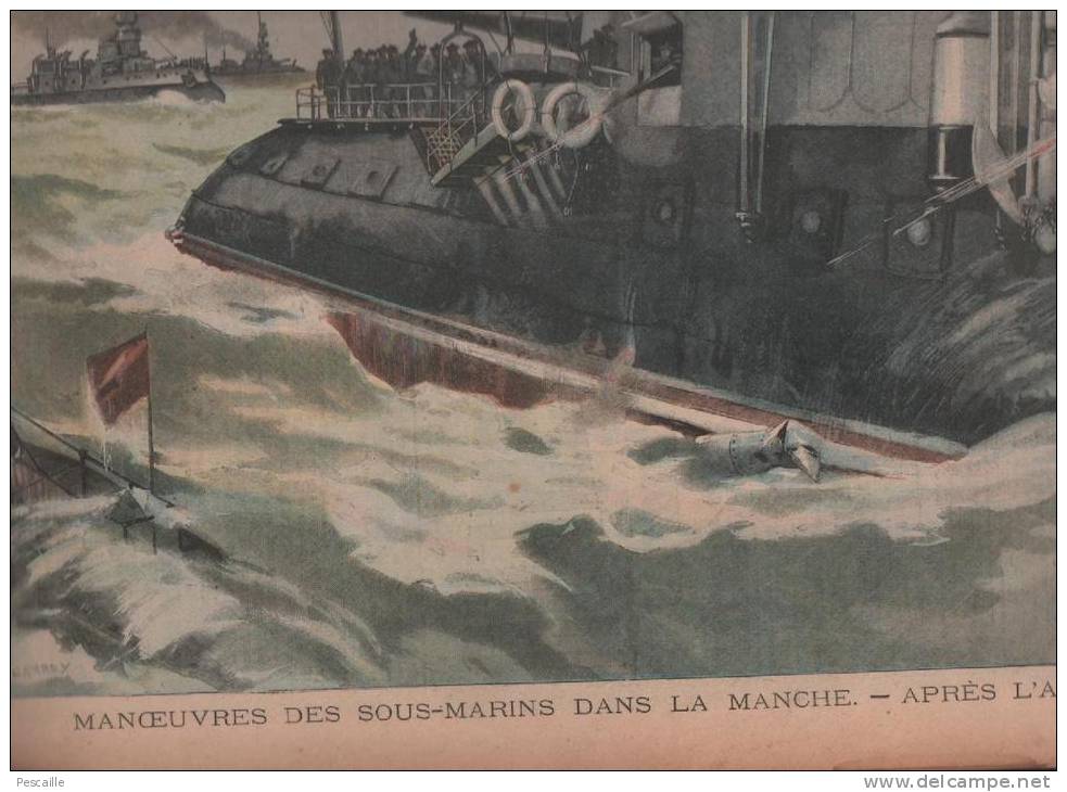 PETIT PARISIEN 16 11 1902 - RAMONEURS ET MARCHANDS DE MARRONS - MANOEUVRES DE SOUS MARINS DANS LA MANCHE - Le Petit Parisien