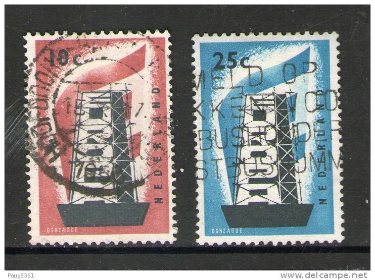 PAYS-BAS Netherlands 1956 EUROPA   YVERT N°659*60  OBLITERES - 1956