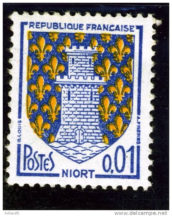 N° 1351a Armoiries De Niort - 1941-66 Armoiries Et Blasons
