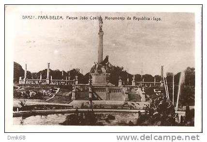 BRASIL - PARA - BELEM - PARQUE JOAO COELHO - MONUMENTO DA REPUBLICA - LAGO - 1951 - Belém