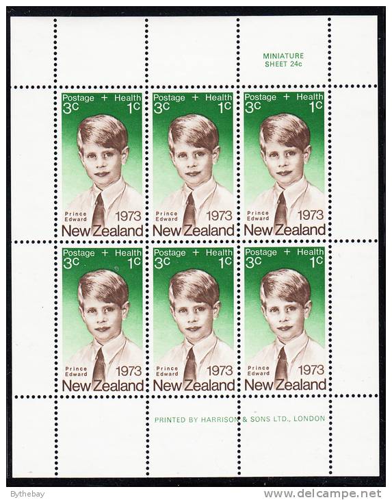 New Zealand Scott #B87a MNH Miniature Of 6 Health Stamps: Prince Edward - Ongebruikt