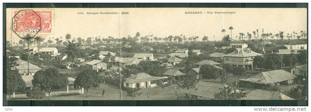 Poste Maritime Matadi à Bordeaux En 1918 Sur Cpa Panoramique  Konakry ( Oblitération Semble De Complaisance - Altri & Non Classificati