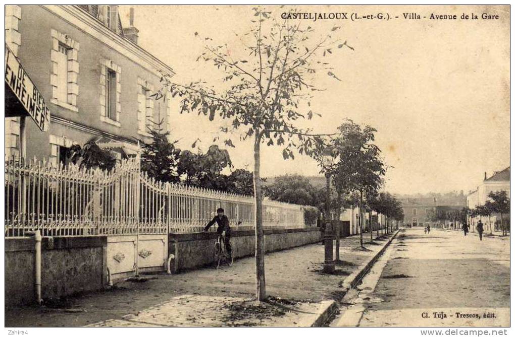 Casteljaloux (L Et G) - Villa - Avenue De La Gare - Depot De Bierre Laubenheimer (Nérac) à Gauche - Casteljaloux