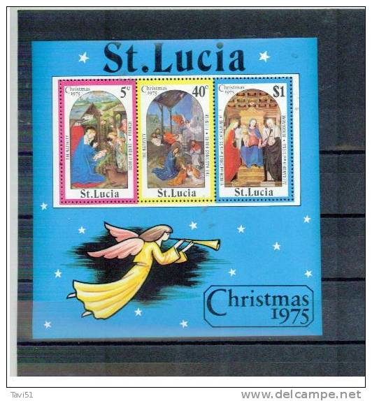 St. LUCIA  , 1975 , ** , MNH , Postfrisch ,  Mi.Nr. Block 7 - St.Lucia (1979-...)