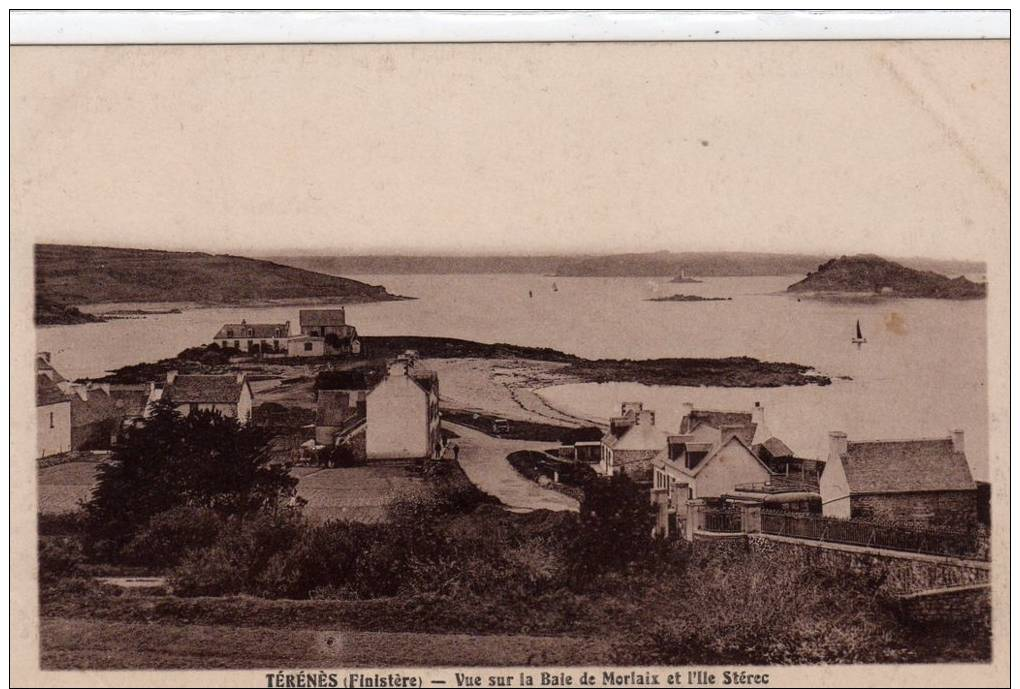 Cpa -  TÉRÉNÈS -  Vue Sur La Baie De Morlaix Et L'ile Stérec - Autres & Non Classés