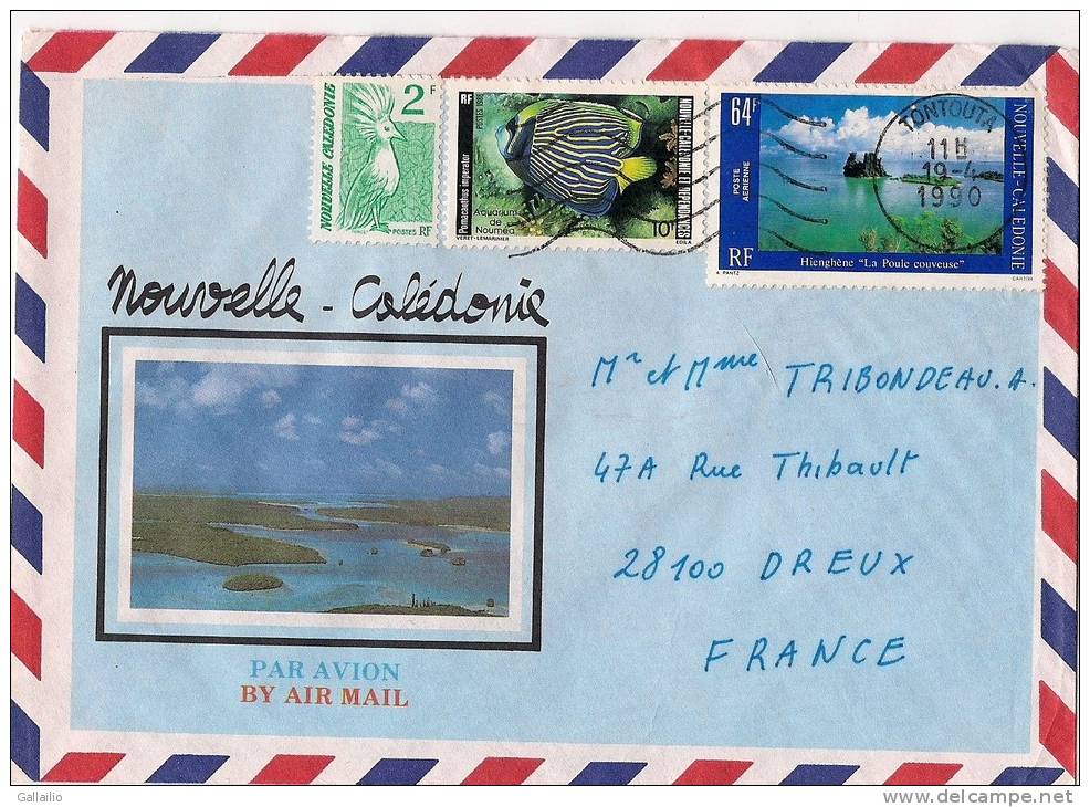 Lettre De Nouvelle Caledonie Cad De Tontouta De 1990 - Brieven En Documenten