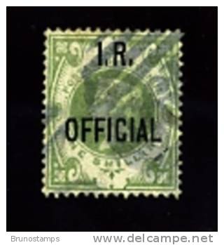 GREAT BRITAIN - 1889 QUEEN VICTORIA  1 S. OVERPRINTED   I.R. OFFICIAL FINE USED - Servizio