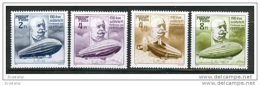 HUNGARY - 1988.Count Zeppelin Cpl.Set MNH! - Zeppelins