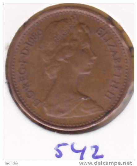 @Y@    Groot Britannie  1/2 New Penny  1980    (542) - 1/2 Penny & 1/2 New Penny