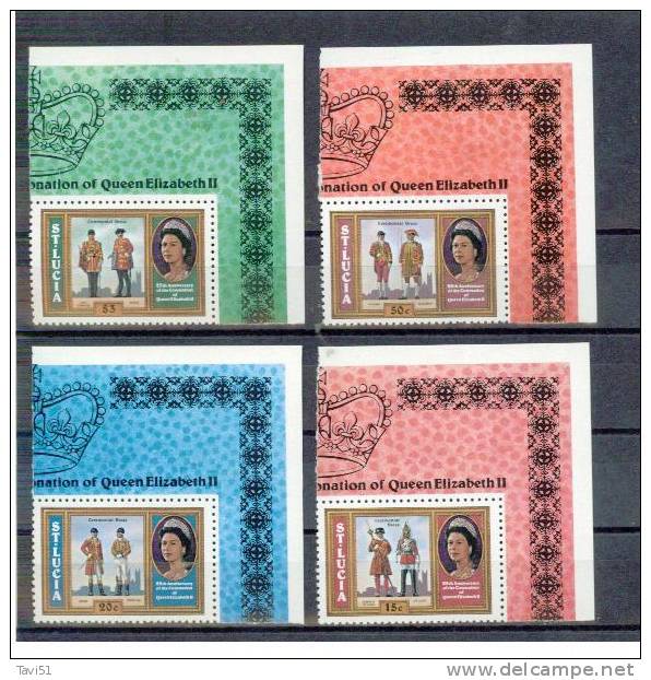 ST. LUCIA  , 1978 , ** , MNH , Postfrisch , Mi.Nr. 436 C - 439 C - St.Lucia (1979-...)