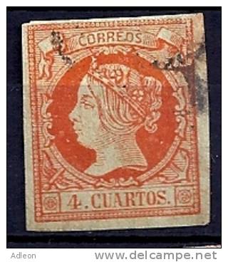 Espagne - 1860 Isabell II YT 48 Obl. - Usados