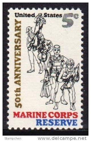 1966 USA Marine Corps Reserve Stamp Sc#1315 Gun Soldier Martial - Other & Unclassified