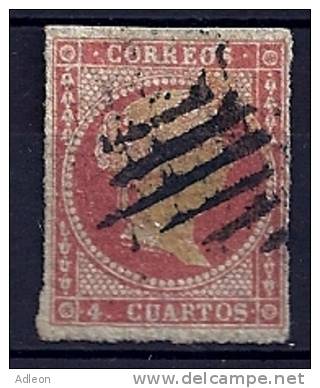 Espagne - 1855 Isabell II YT 35 Obl. - Usados