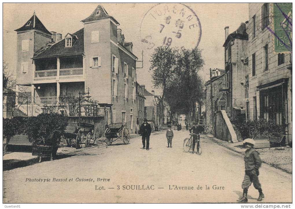 ( CPA 46 ) SOUILLAC  /  L' Avenue De La Gare  - - Souillac