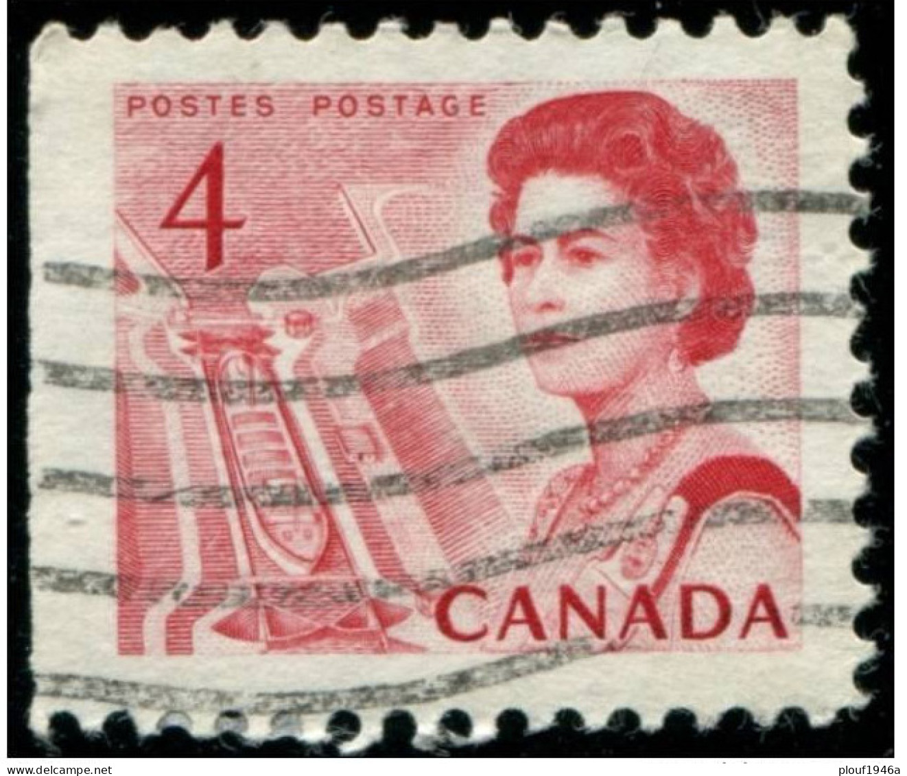 Pays :  84,1 (Canada : Dominion)  Yvert Et Tellier N° :   381-4 (o) Du Carnet / Michel 401-Dxl - Single Stamps