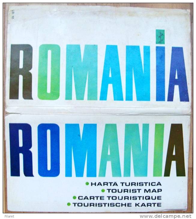 ROMANIA TURISTIC MAP  ,1960 S PERIOD - Strassenkarten