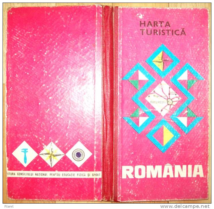 ROMANIA TURISTIC MAP  ,1970 S PERIOD - Strassenkarten