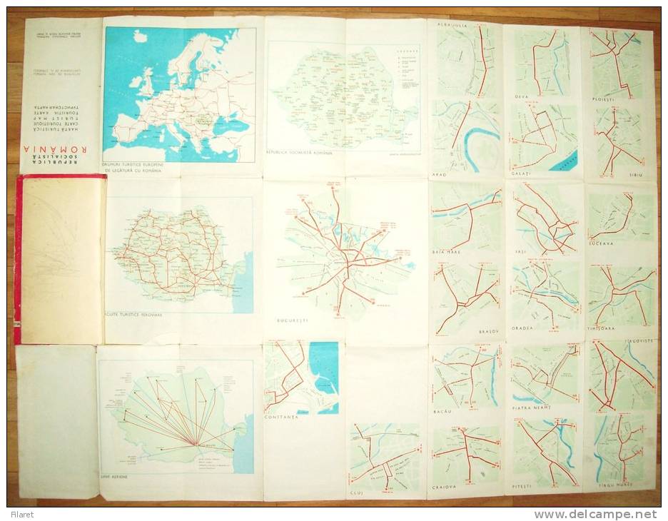 ROMANIA TURISTIC MAP  ,1970 S PERIOD - Strassenkarten