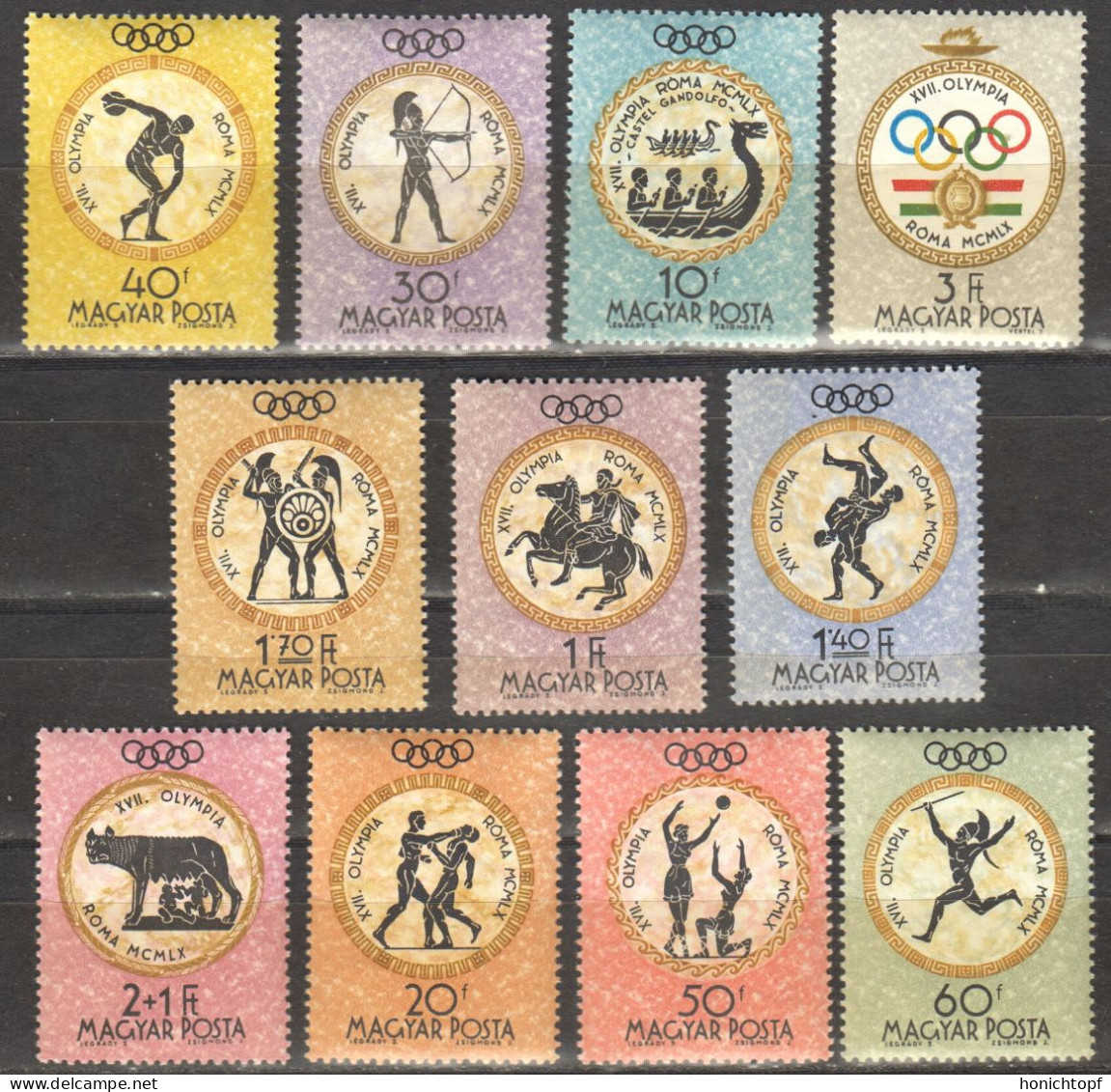 Ungarn; 1960; Michel 1686/96 **; Olympic Games ROMA; Olimpische Spiele - Unused Stamps