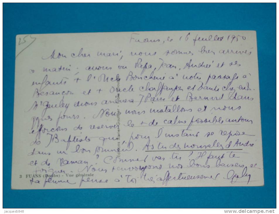 25) Fuans - N° 3 - Vue Générale  - Année 1950 - EDIT - Gauthier - Autres & Non Classés