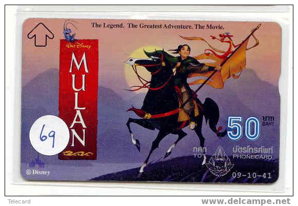 Telefoonkaart Disney MULAN Thailand. Phonecard Disney Thailand  - (69) - Disney