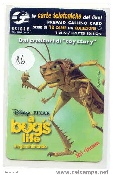 Disney Telecarte ITALY BUG´s LIFE Auf Telefonkarte (86) Movie Kino Cinema Film - Disney