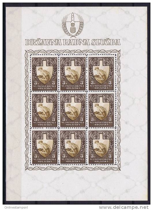 Croatia: 1943 Michel Kleinboogsatz94-96,  MNH/Neuf** Rare - Kroatië