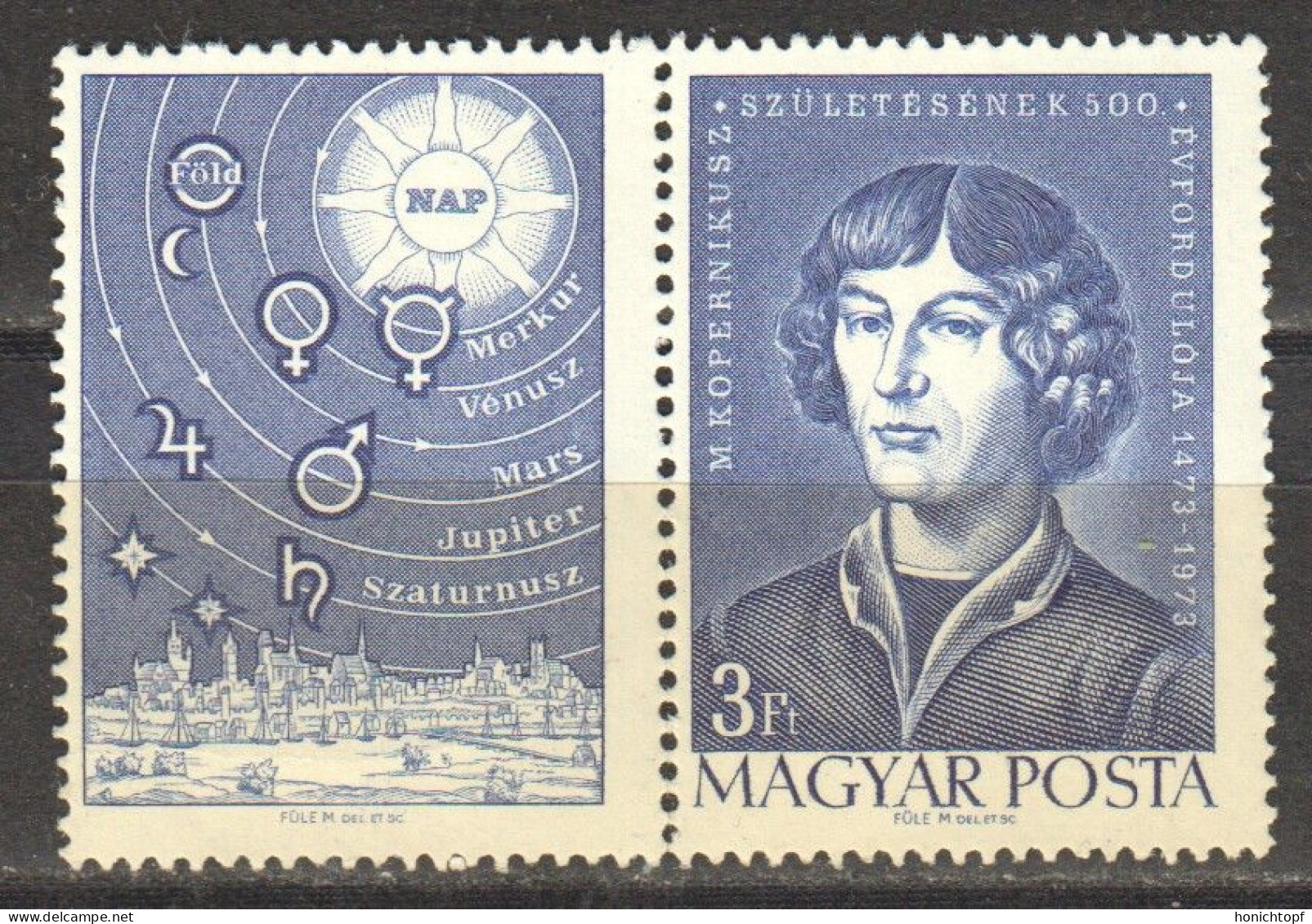 Ungarn; 1973; Michel 2845 **; Kopernikus - Unused Stamps