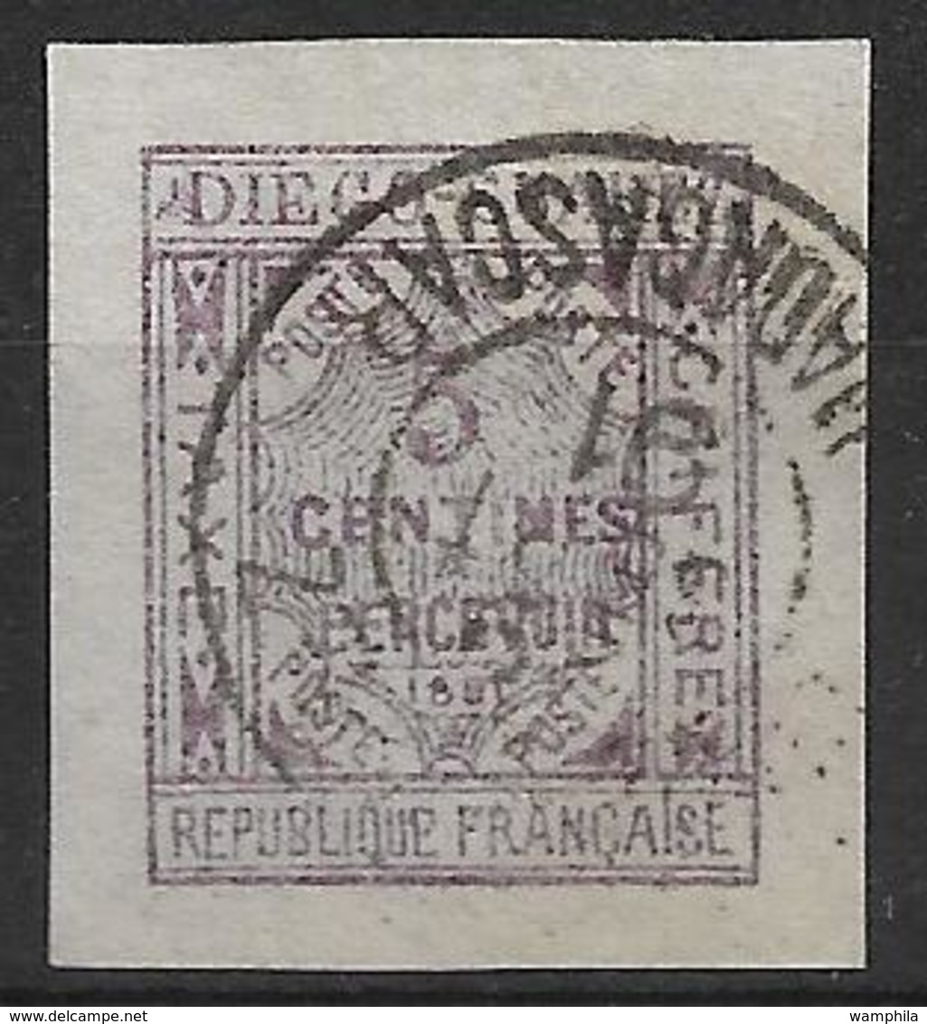 Diégo-Suarez Taxe N°1 Oblitéré Signé Brun Cote110€. - Used Stamps