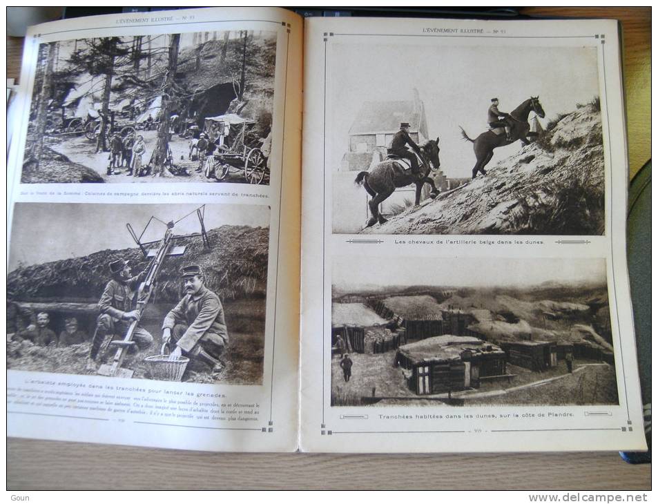 A-1  Evenement Illustré  N93 2/12/1916 Bombardements Sur La Somme, Grottes Karst - Zeitungen - Vor 1800