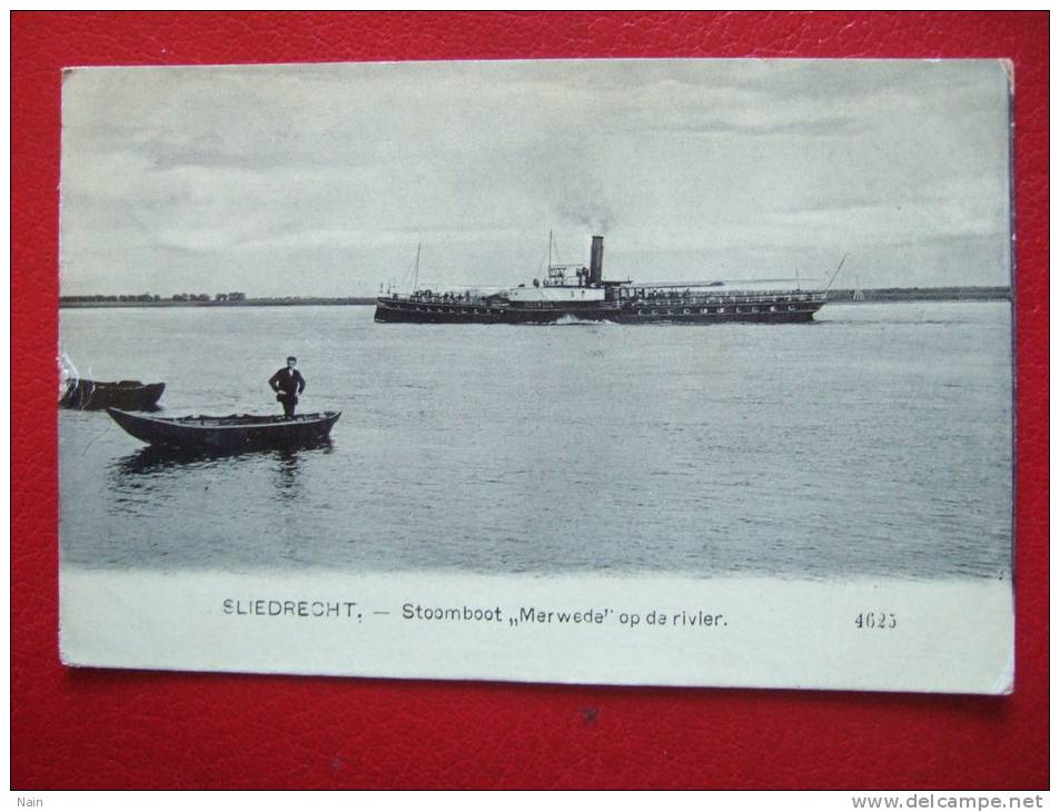 PAYS BAS - SLIEDRECHT - STOOMBOOT ,, MERWEDE " OP DE RIVER - BELLE CARTE - - Sliedrecht