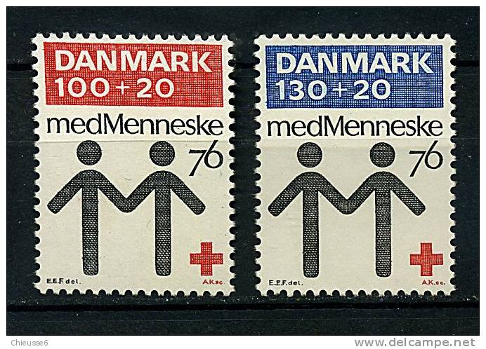 Danemark ** N° 617/618 - Cent. De La Croix-Rouge Danoise - Neufs