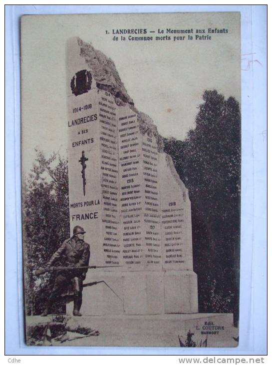 59 - BB - LANDRECIES - LE MONUMENT AUX ENFANTS DE LA COMMUNE MORTS POUR LA PATRIE - Landrecies