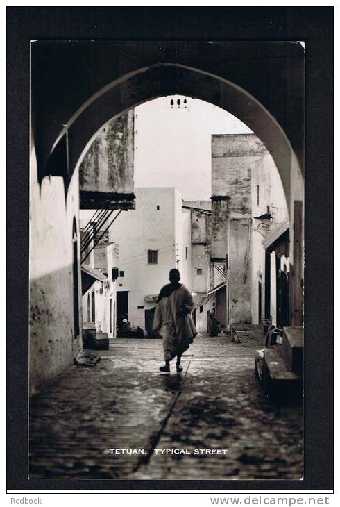 RB 835 - Real Photo Postcard - Typical Street In Tetuan Spain Morocco - Written On S.S. Arcadia Ceuta - 2p Rate To UK - Ceuta