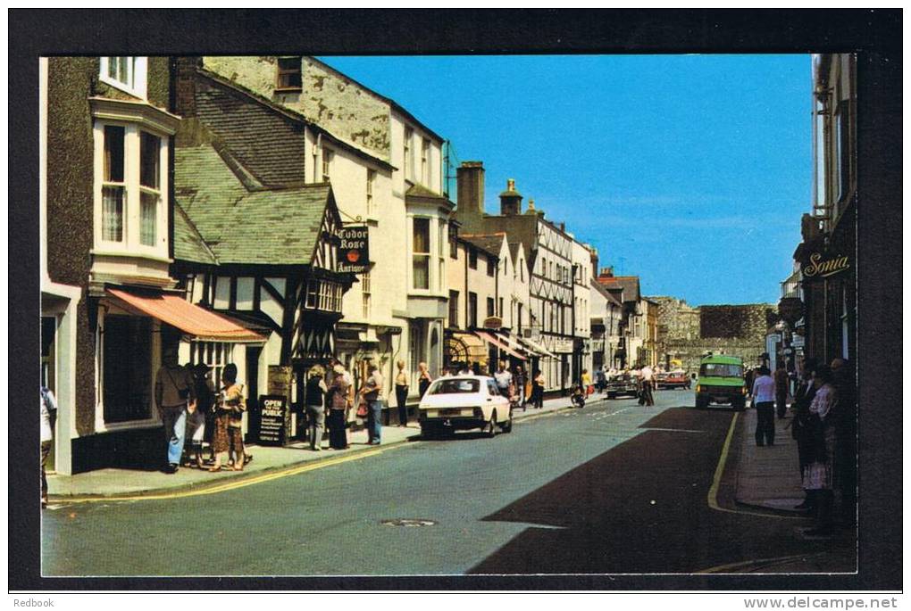 RB 835 - Postcard Tudor Rose Antiques &amp; Cars In Beaumaris High Street Anglesey Wales - Anglesey