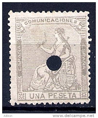 Espagne - 1873/1ère République - YT 137 Sans Gomme Perforé - Oblitérés