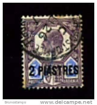 GREAT BRITAIN  LEVANT - 1905  2 Pi. On 5 D.    FINE  USED - Local Issues