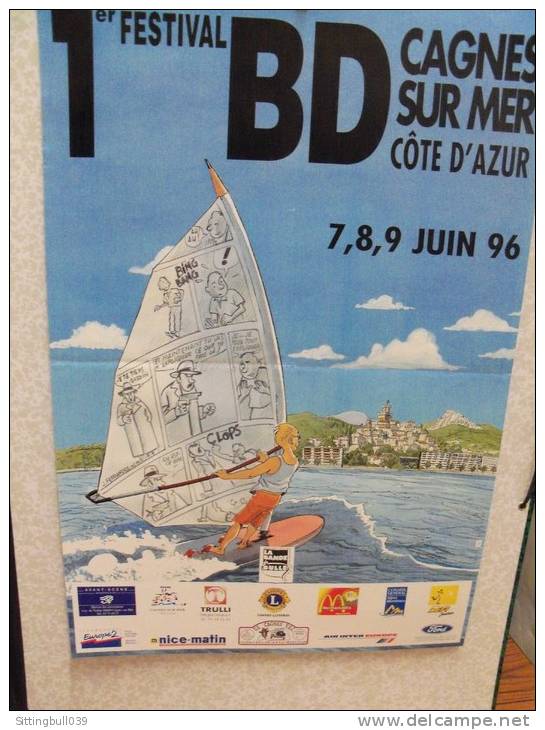 FERRANDEZ. Affiche Pour Le 1er Festival BD Côte D'Azur, Cagnes-sur-Mer 1996. - Afiches & Offsets