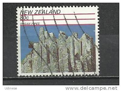 NEW ZEALAND 1991 - ROCK FORMATION, ORGAN PIPES 80  - USED OBLITERE GESTEMPELT USADO - Gebraucht