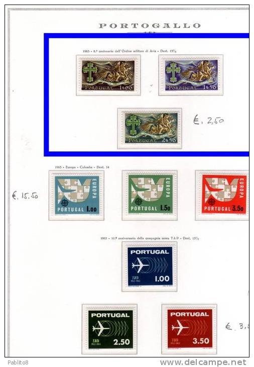 PORTUGAL PORTOGALLO 1963 ORDINE MILITARE DI AVIS MNH - Nuovi