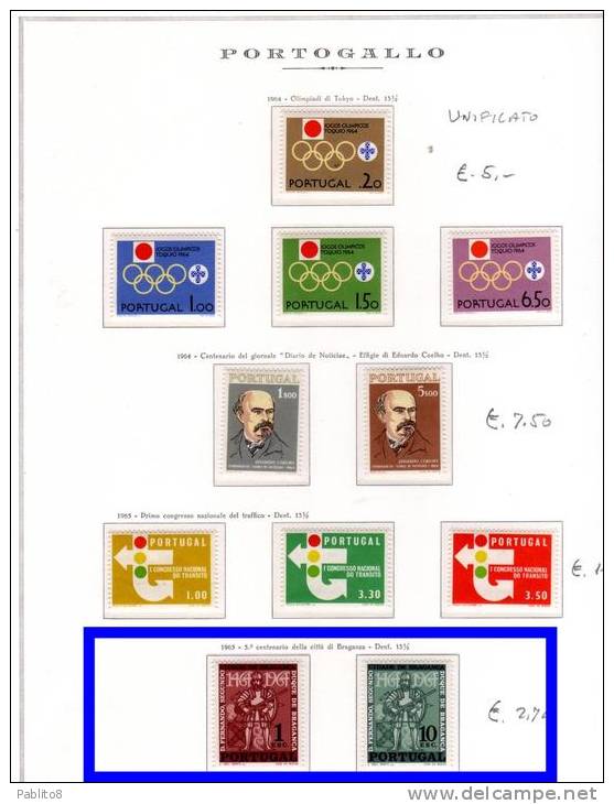 PORTUGAL PORTOGALLO 1965 CITTA´ DI BRAGANZA MNH - Nuovi