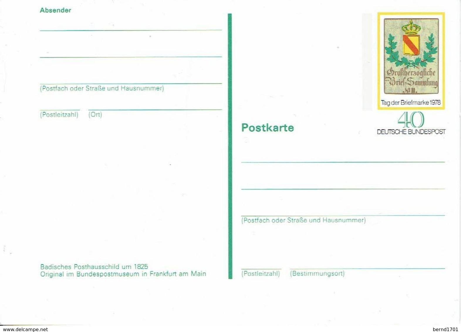 Germany - Ganzsache Postkarte Ungebraucht / Postcard Mint (O1278) - Illustrated Postcards - Mint