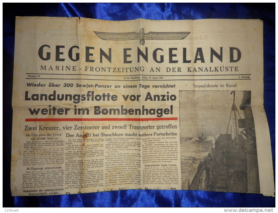 Gegen Engeland - Marine Frontzeitung An Der Kanalküste - Magazines & Catalogues