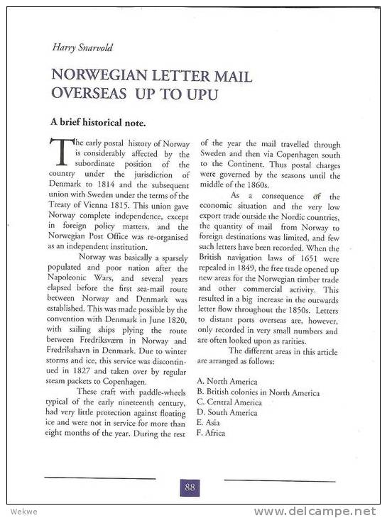 Norwegian Mail To Overseas Destinations Prior UPU On 11 Double Pages - Sonstige & Ohne Zuordnung