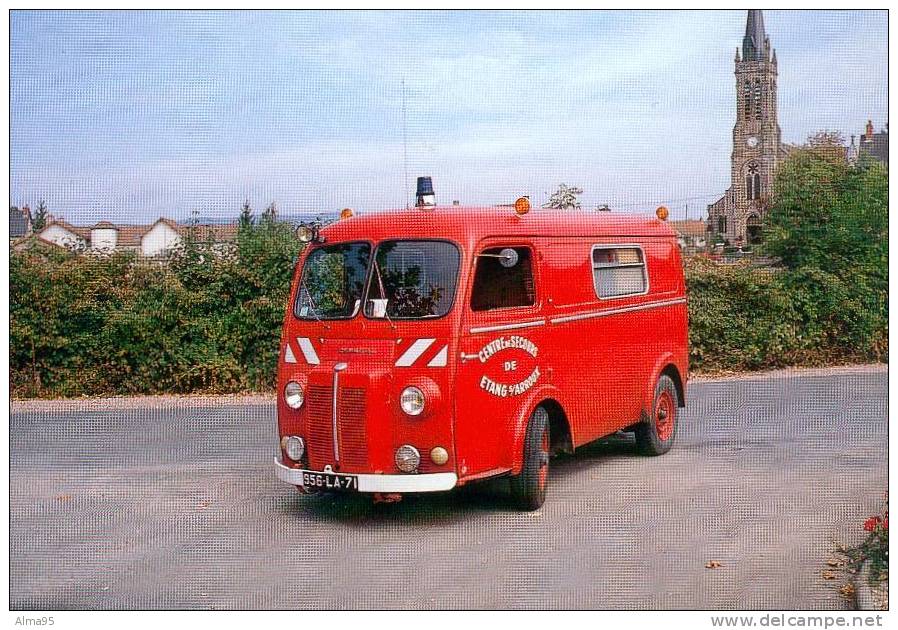 CPM - ETANG-SUR-ARROUX  - (71) - Véhicule De Secours Routier Peugeot D4 B -Le 10 Août 1993- (Thème Des Sapeurs-Pompiers) - Sapeurs-Pompiers