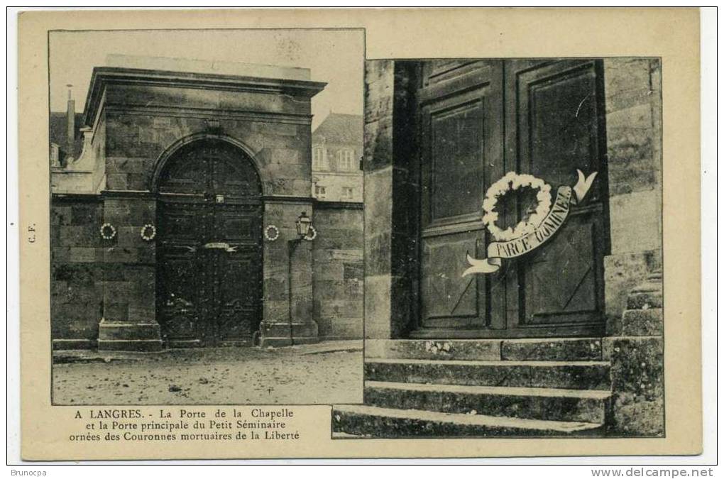 LANGRES Inventaires églises, Séparation état/clergé 1906, Couronnes Mortuaires Au Petit Séminaire, Thème Rare - Langres