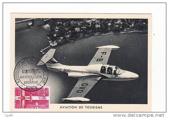 Avion De Tourisme / Tampon "Aviation Légère Et Sportive" + Timbre Aviation - 1946-....: Moderne